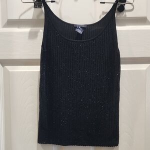 Cachet Elegant Black Sparkle Tank Top